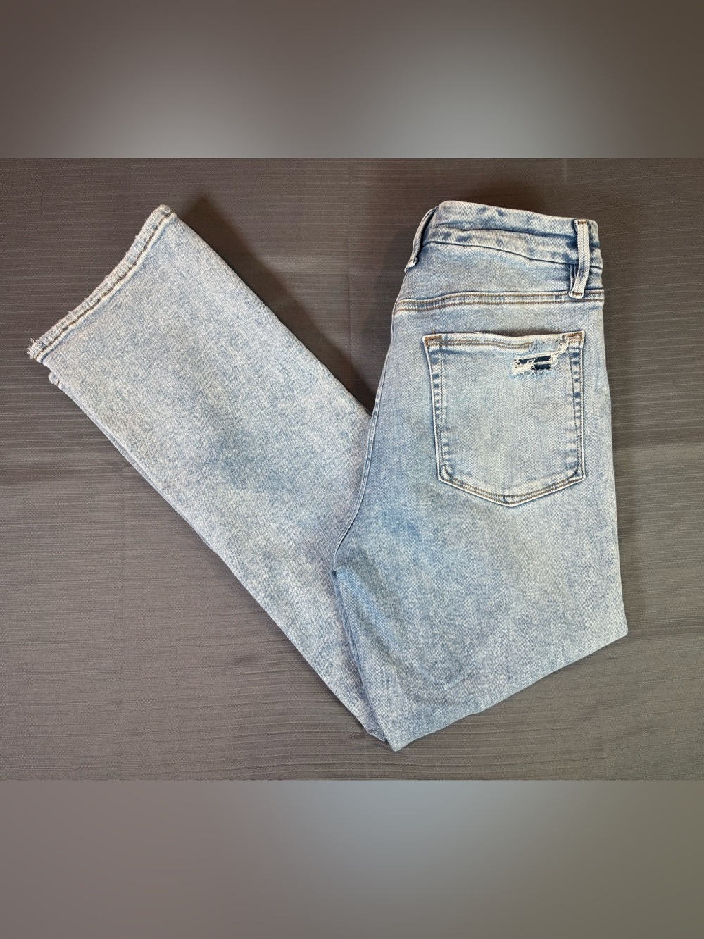 Good American High Rise Distressed Jeans Size 10/30 Light Wash Stretch Denim
